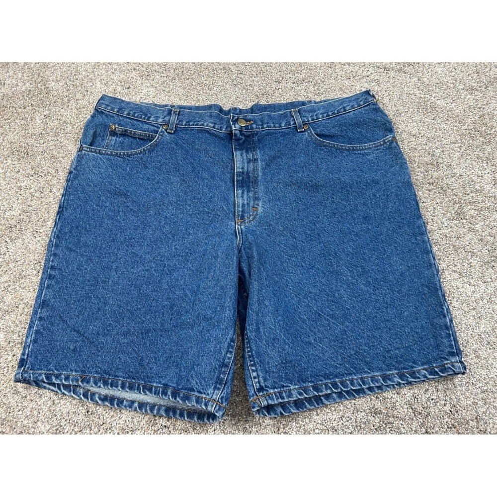 New LL Bean Mens Natural Fit Denim Shorts Blue Stonewash 46 Made in USA #0500